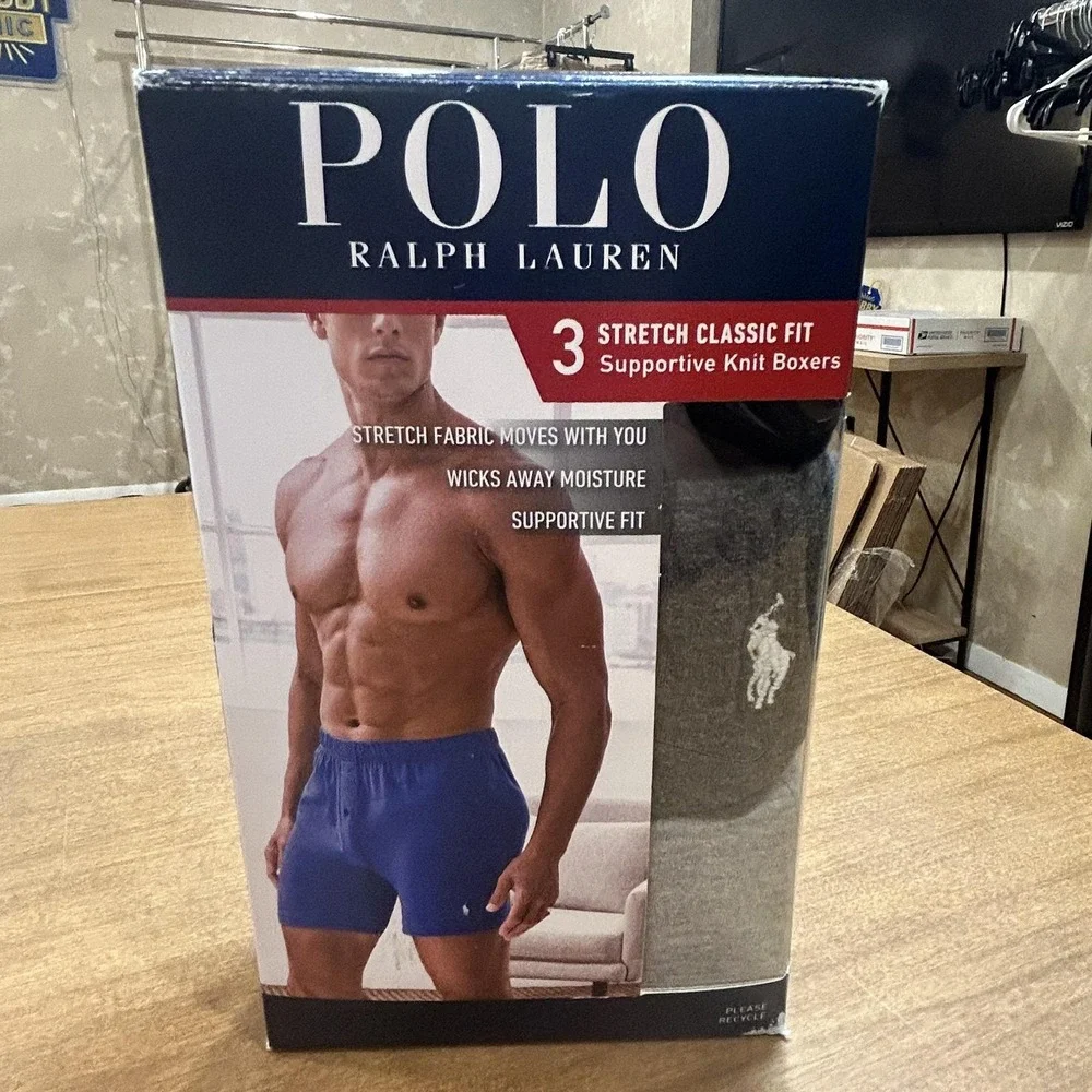 Polo Ralph Lauren Boxers Mens S Multicolor Stretch Classic Fit 3 Pack Wicking